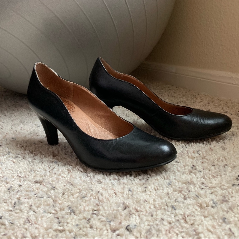 Genuine leather heels